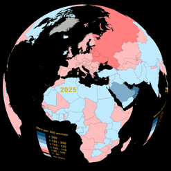 Hildebrandt: Geschlechterverhältnis 1950-2050 Hildebrandt: Geschlechterverhältnis 1950-2050