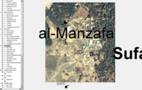 Screenshot of a map section with satellite image Screenshot of a map section with satellite image