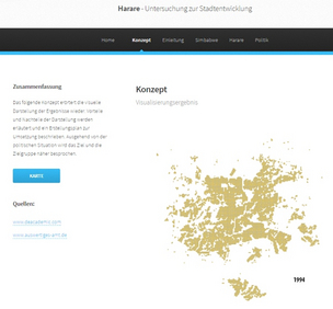 Web-Karte: Untersuchung zur Stadtentwicklung von Harare (Simbabwe) mithilfe der Fernerkundung