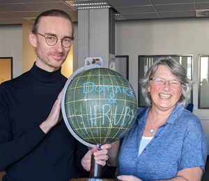 Seit 2021 als neue Doppelspitze: Prof. Dr. Immelyn Domnick (rechts) und ihr Stellvertreter Prof. Dr. Florian Hruby (Foto: Luise Leffmann)