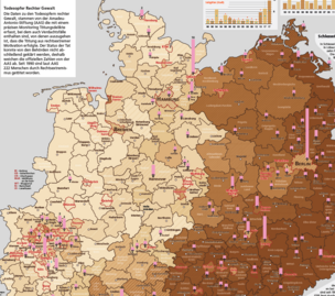 Kartenausschnitt: Rechtsextremismus in Deutschland seit 1990
