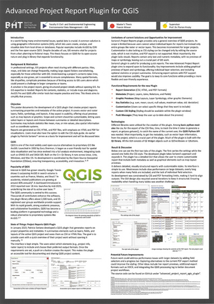 Poster: Advanced Project Report Plugin for QGIS | Wieser 2025