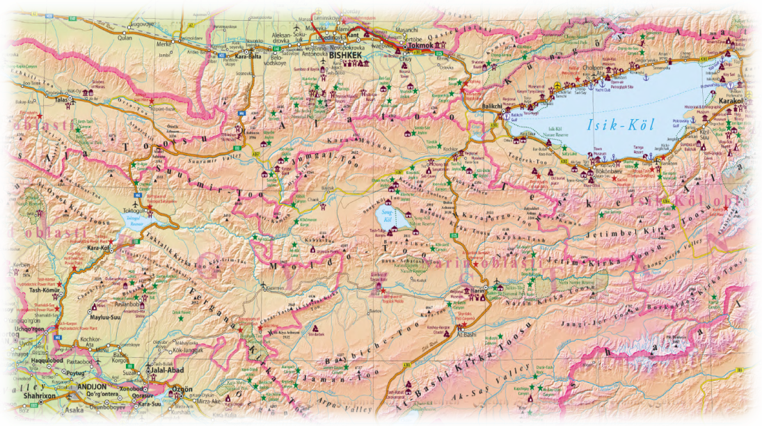 Karte: Entwicklung einer Länderkarte von Kirgististan