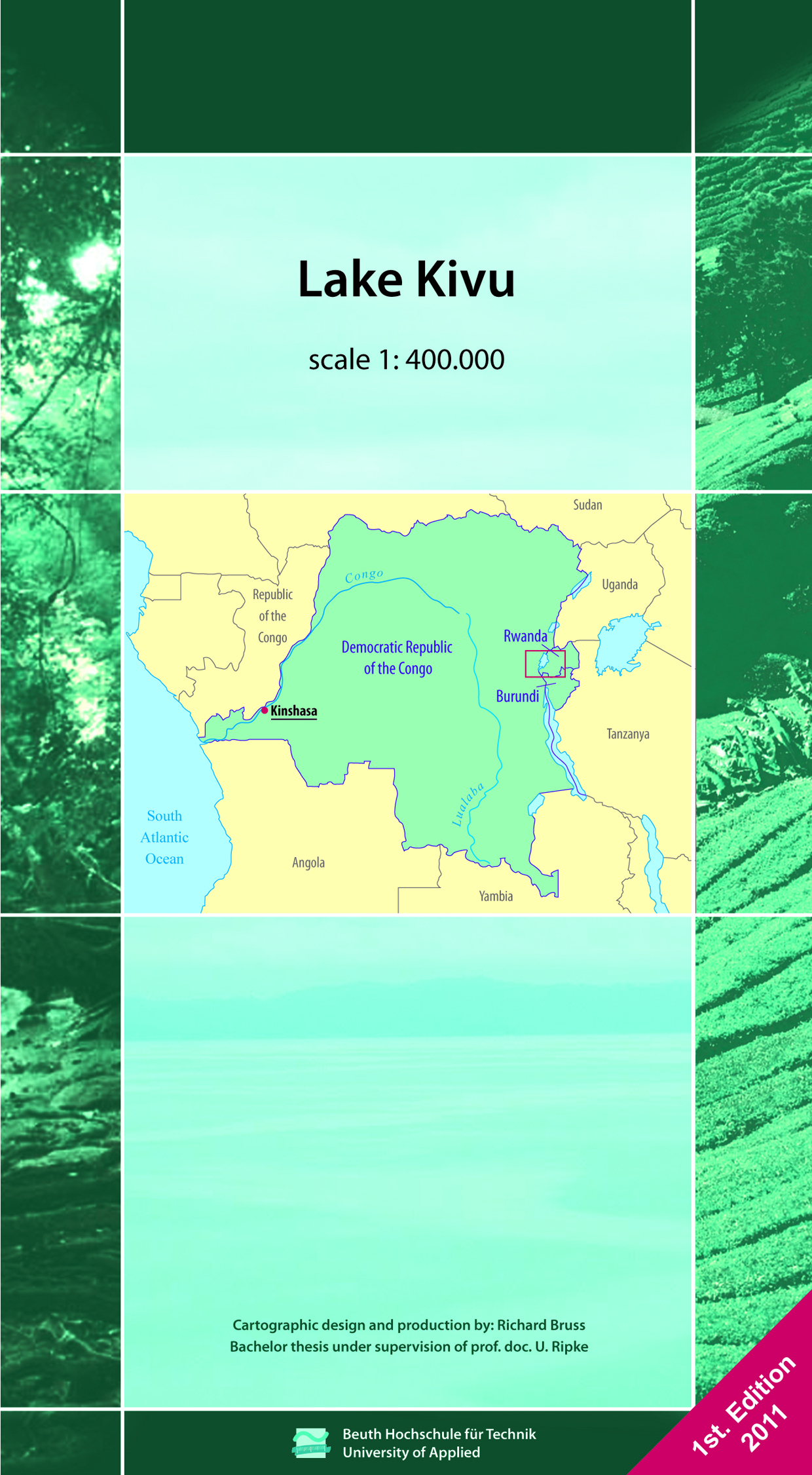 Titelbild: Topographische Übersichtskarte der Region Lake Kivu