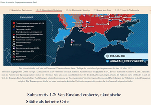 Story Map 1: Karten als russische Propagandainstrumente - Der Krieg gegen die Ukraine aus Sicht der kritischen Kartographie