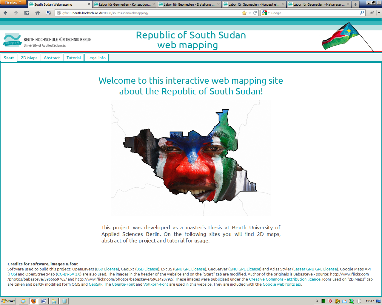 Web-Anwendung: Entwicklung einer WebGIS-Anwendung mit Open Source Software am Beispiel der Republik Südsudan und frei verfügbaren Geodaten