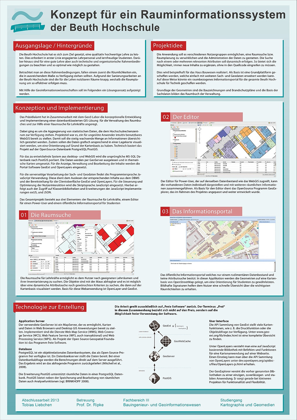 Poster: Konzept für ein Rauminformationssystem der Beuth Hochschule