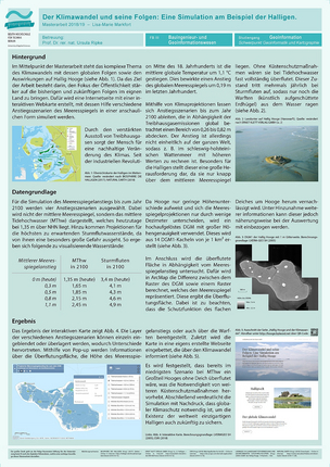 Poster Der Klimawandel und seine Folgen: Eine Simulation am Beispiel der Halligen Poster Der Klimawandel und seine Folgen: Eine Simulation am Beispiel der Halligen