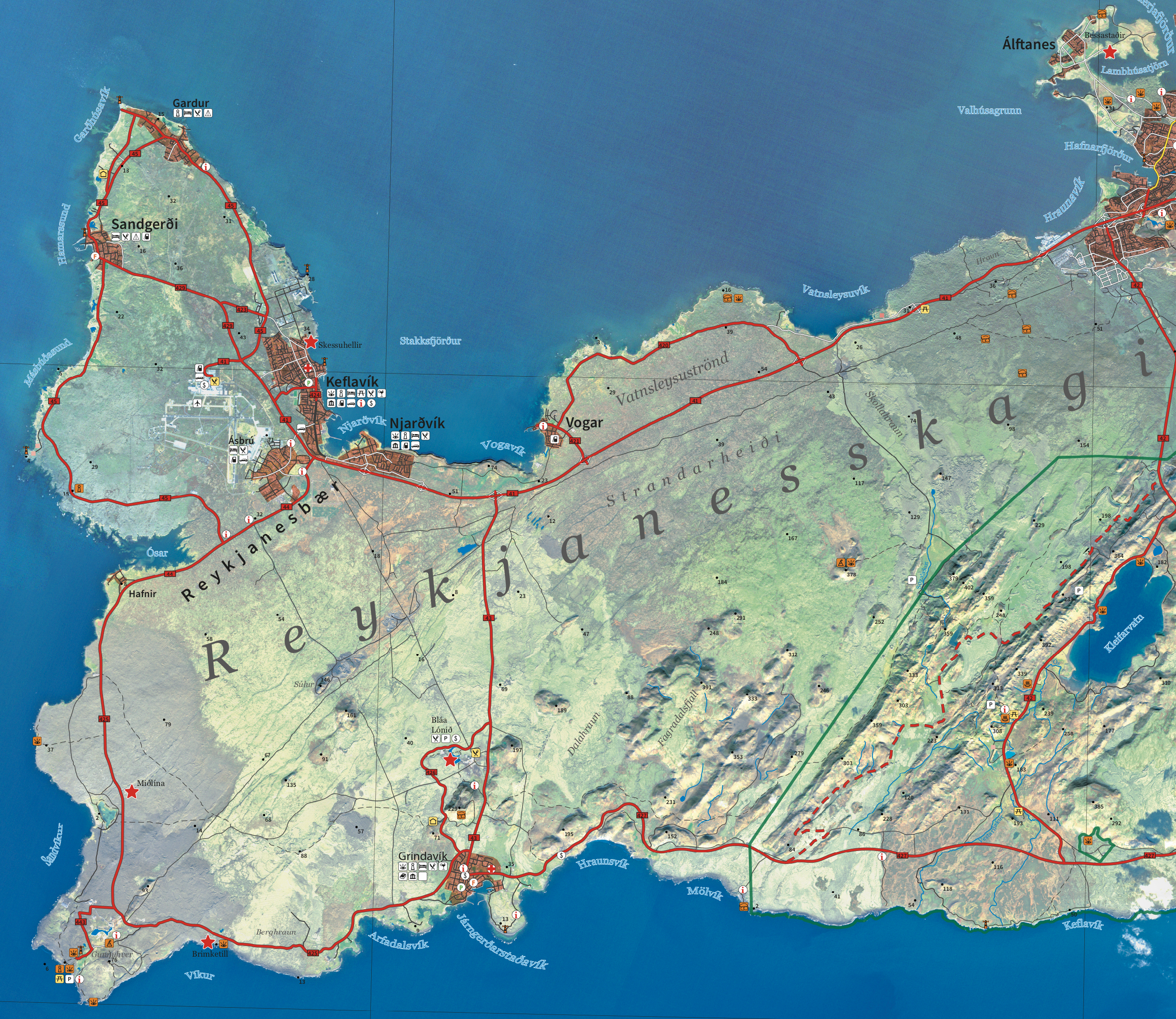 Karte: Konzept für die Erstellung einer touristischen Karte von Island