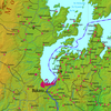 Richard Bruß: Topographische Übersichtskarte der Region Lake Kivu