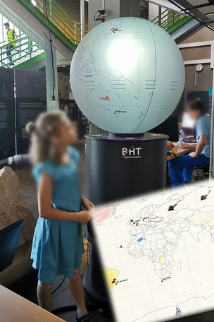 Die eigene Karte auf dem Globus