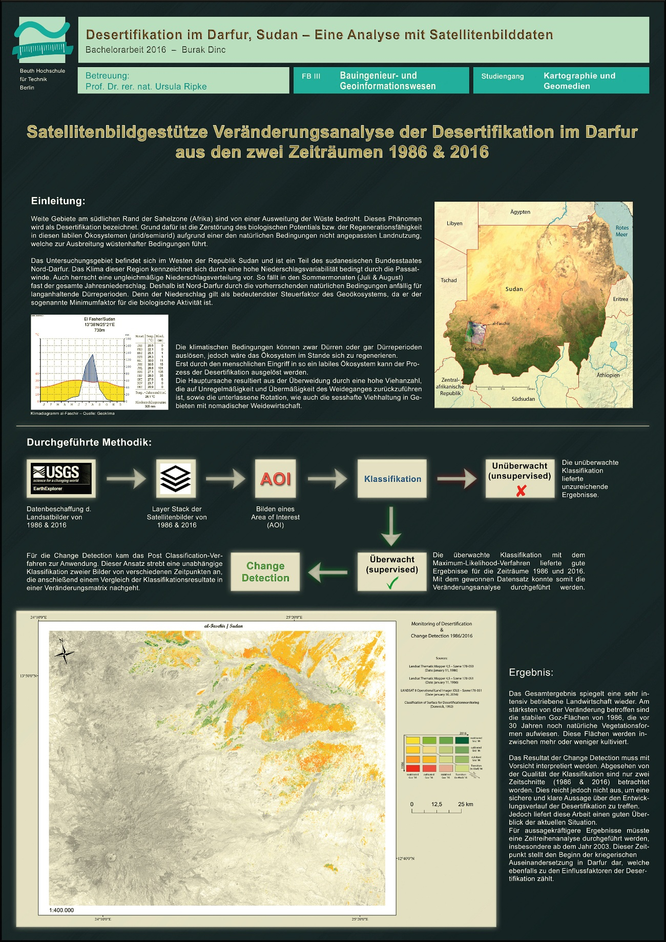 Poster: Desertifikation im Darfur, Sudan – Eine Analyse mit Satellitenbilddaten