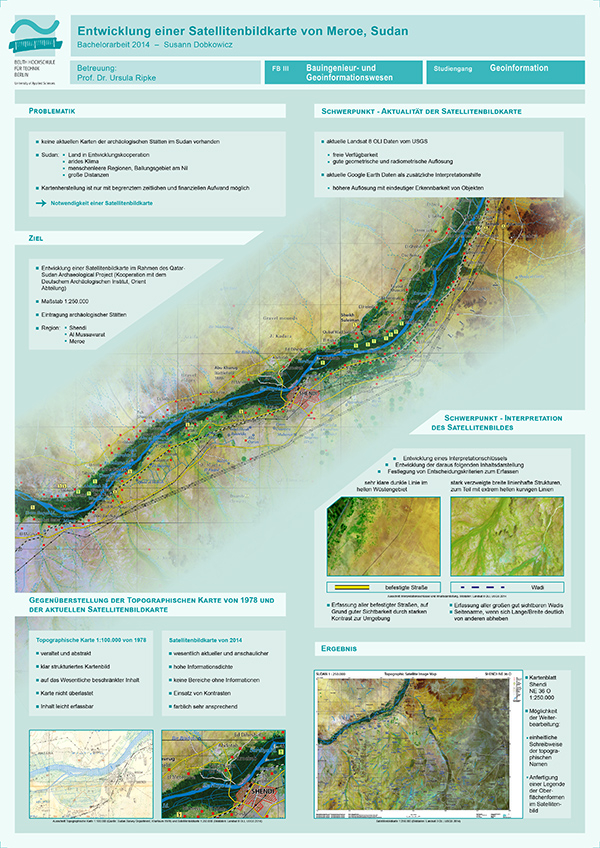 Poster: Entwicklung einer Satellitenbildkarte von Meroe