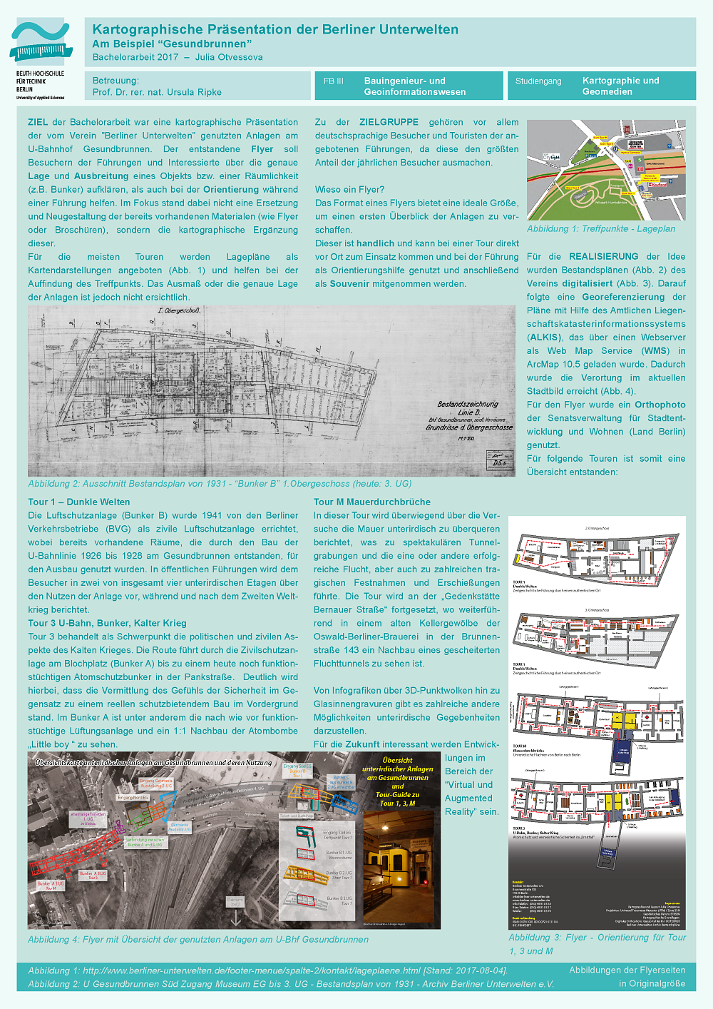 Poster: Kartographische Präsentation der Berliner Unterwelten – am Beispiel Gesundbrunnen