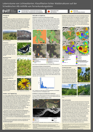 Poster: Lebensräume von Lichtwaldarten: Klassifikation lichter Waldstrukturen auf der Schwäbischen Alb mithilfe von Fernerkundungsdaten